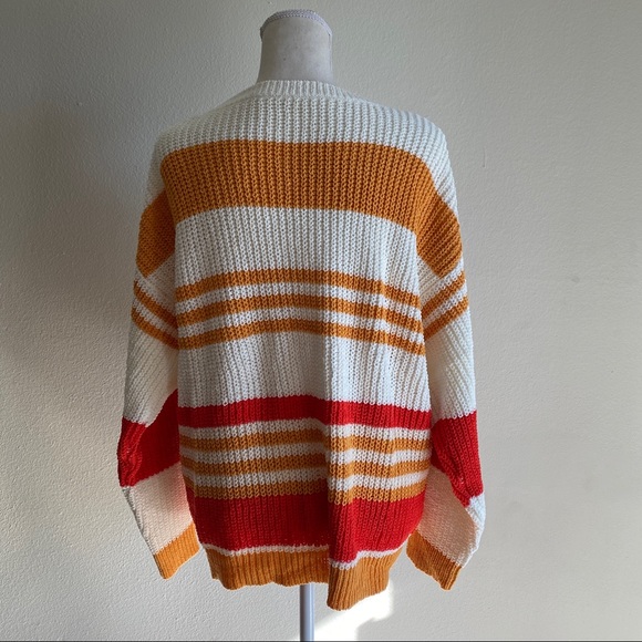 Oversized Colorful Striped Sweater - Picture 10 of 11